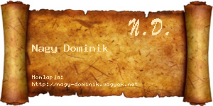 Nagy Dominik névjegykártya